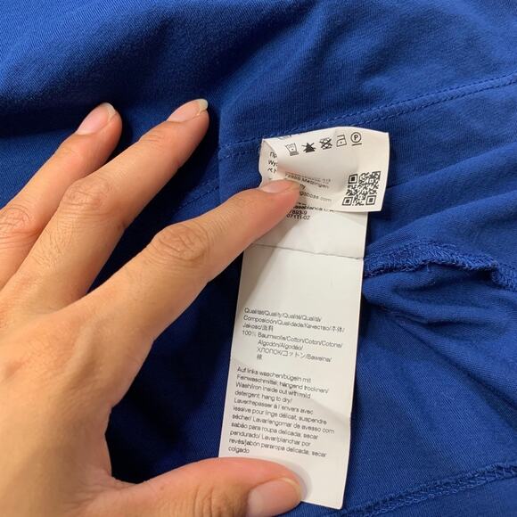 Hugo Boss Shirt Mens 2XL XXL Slim Prussian Blue Cotton Short Sleeve Crew Tee - Picture 7 of 10